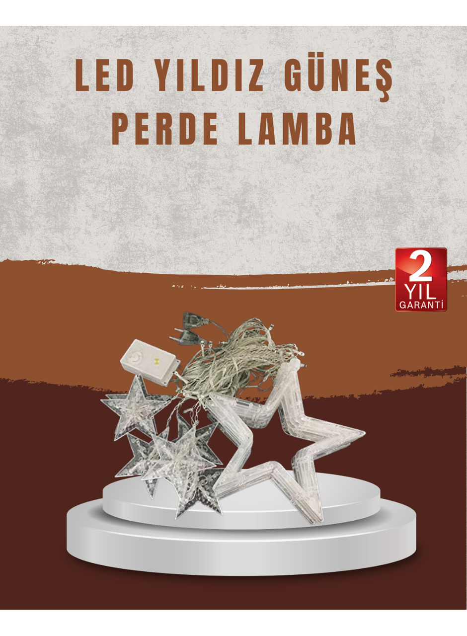 Yıldız Desenli Perde Tipi Peri Led 3x3 Metre Aydınlatma