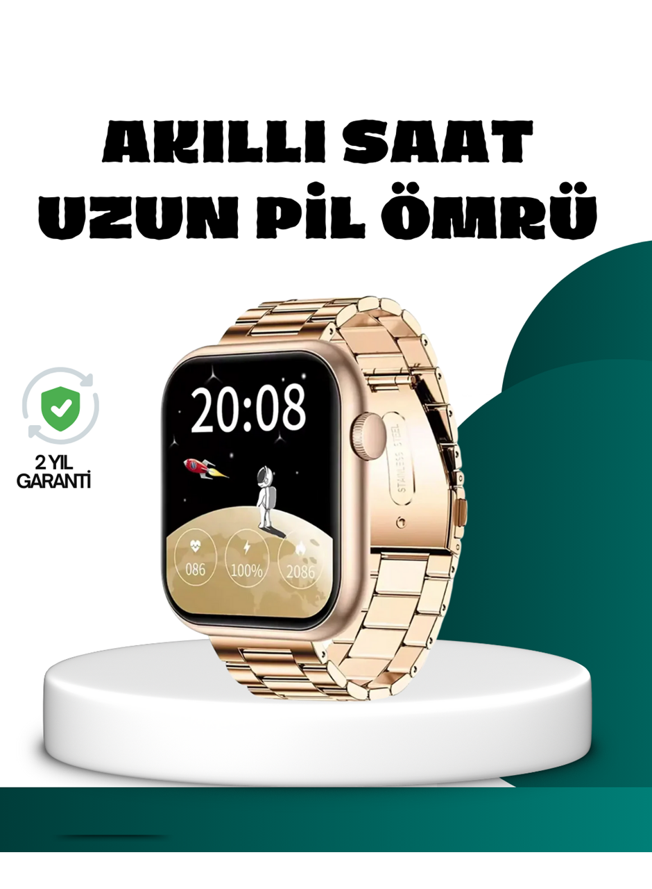 Bluetooth Arama Özellikli Akıllı Saat Uzun Pil Ömürlü