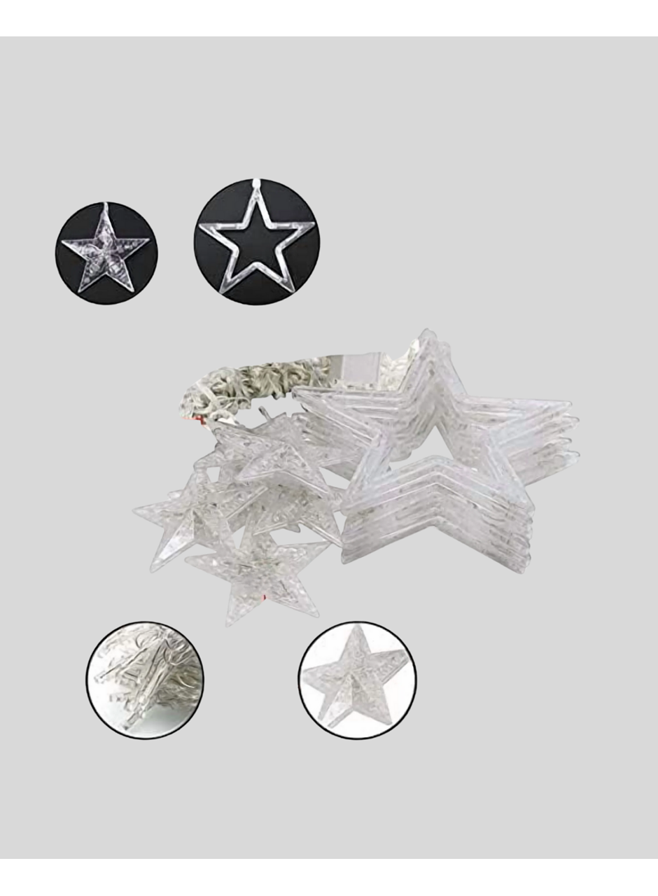 Yıldız Desenli Perde Tipi Peri Led 3x3 Metre Aydınlatma