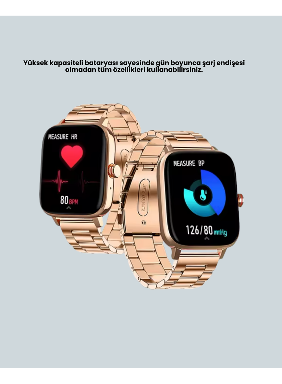 Bluetooth Arama Özellikli Akıllı Saat Uzun Pil Ömürlü