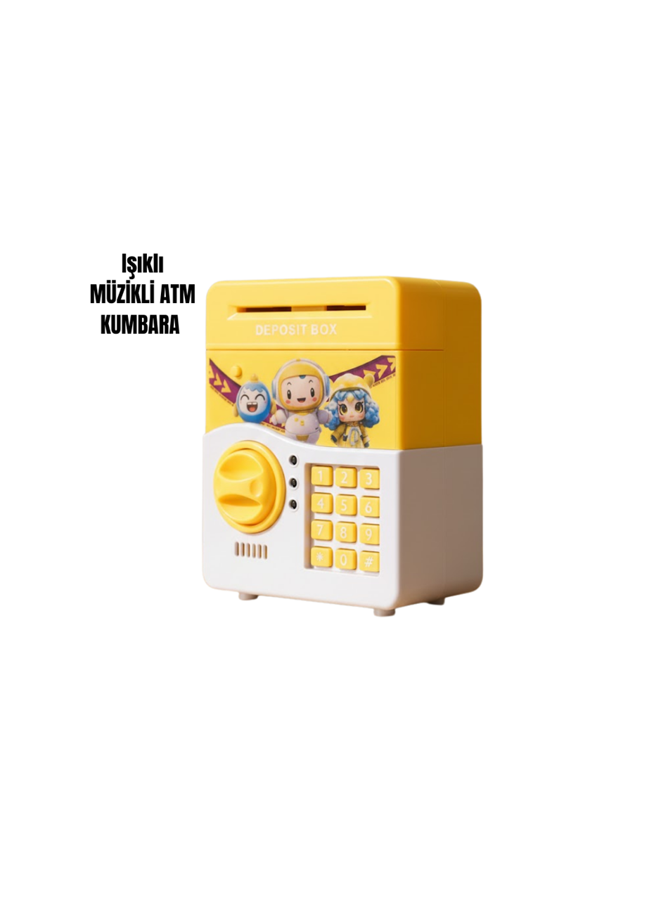 SAM51 MÜZİKLİ IŞIKLI KUMBARA SARI