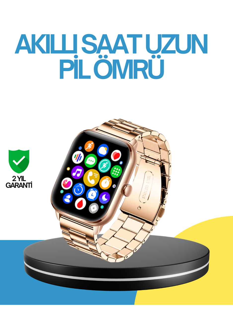 AMOLED Ekranlı Türkçe Menülü Akıllı Saat Bluetooth Görüşmeli