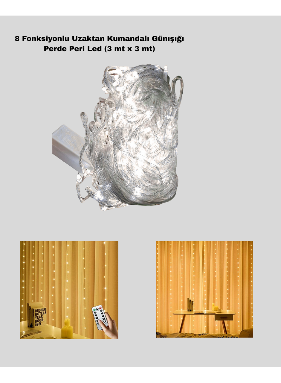 Romantik Ambiyans İçin Uzaktan Kumandalı Günışığı Peri Led