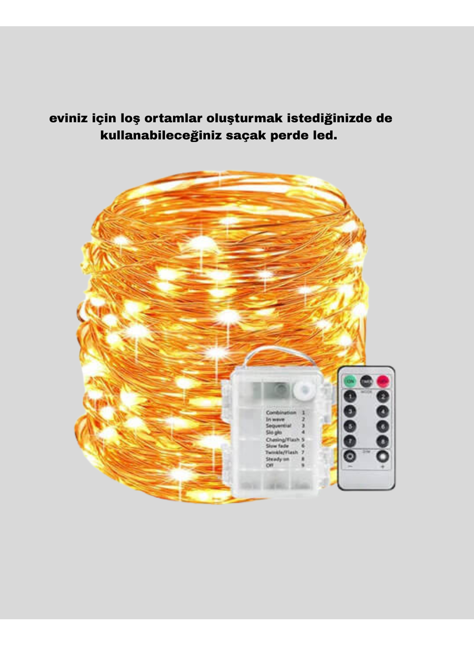 Romantik Ambiyans İçin Uzaktan Kumandalı Günışığı Peri Led