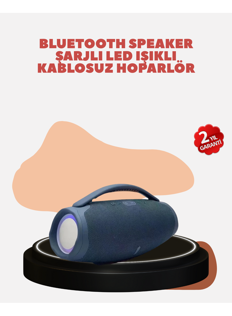 Renkli LED Efektli Suya Dayanıklı Taşınabilir Kablosuz Hoparlör