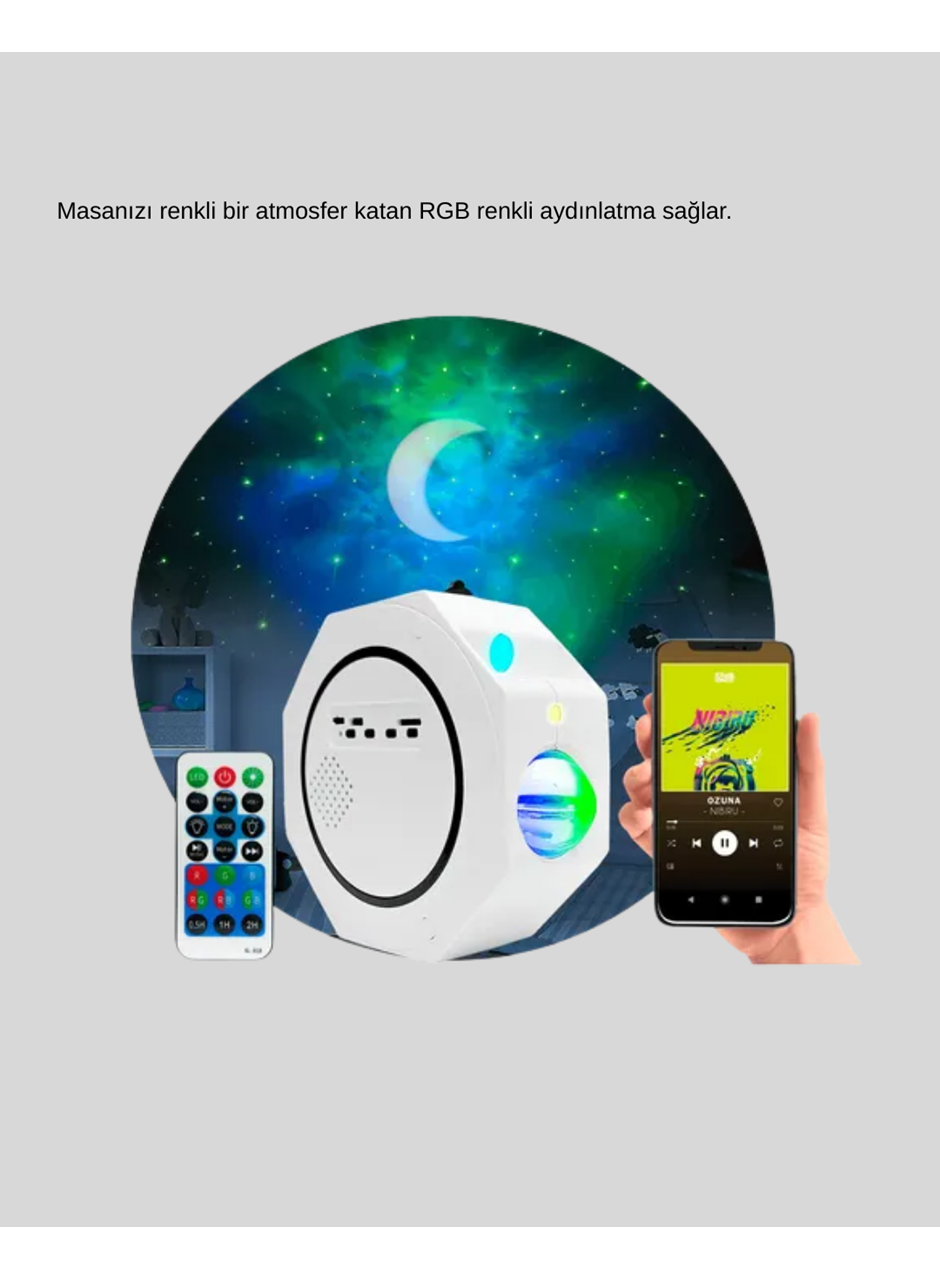 Romantik Atmosfer İçin Yıldızlı Gökyüzü LED Projektör