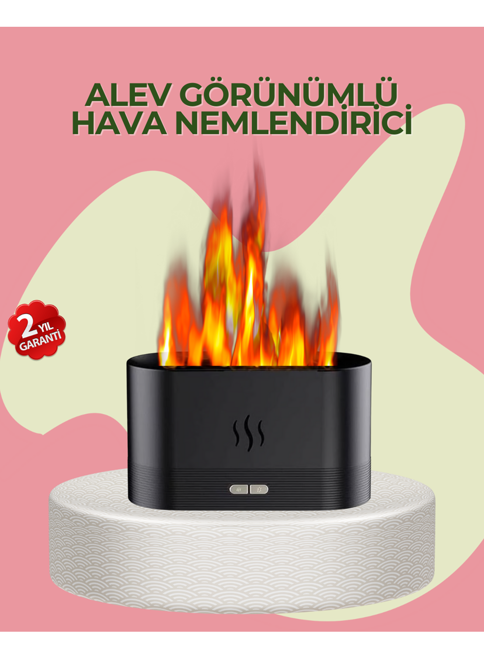 Kumandalı Alev Görünümlü LED Hava Nemlendirici Buhar Makinesi