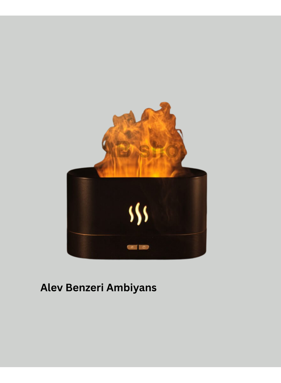 LED Işıklı Buhar Makinesi Alev Efektli Kumandalı Oda Nemlendirici