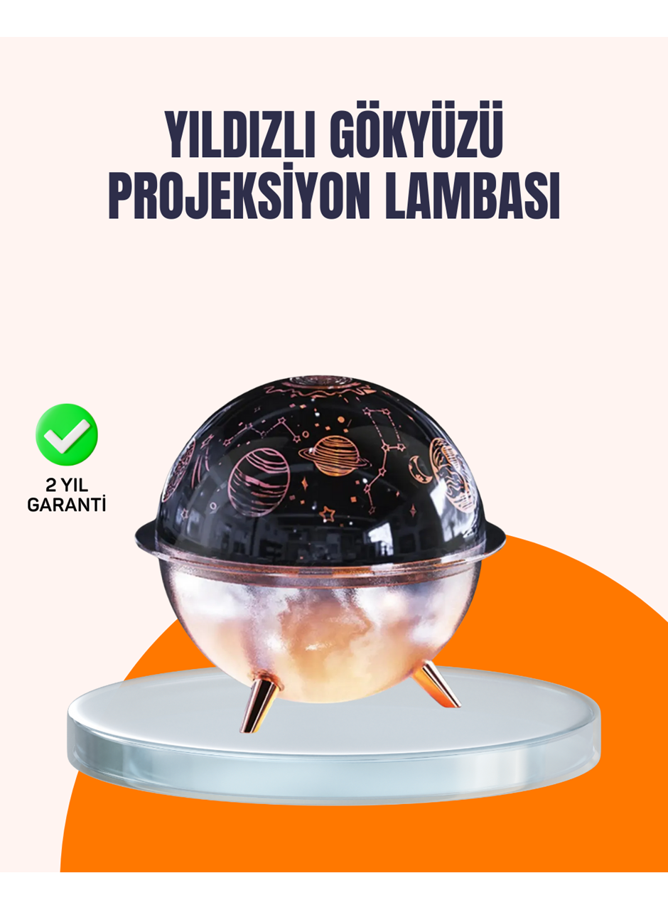 Kozmik Işık Efektli Projeksiyonlu Nemlendirici Gece Işığı