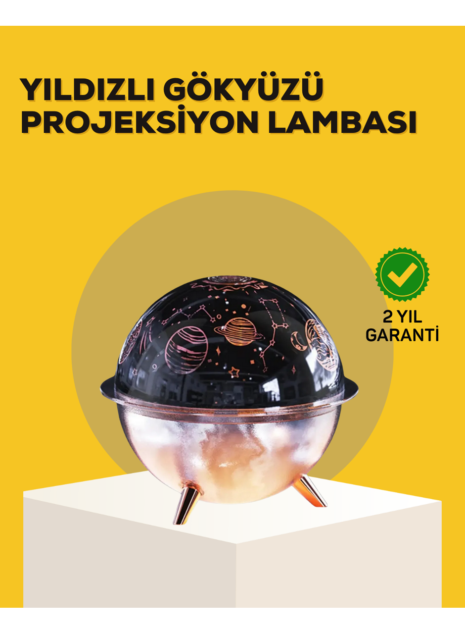 Yıldızlı Gökyüzü Efektli Uzay Temalı Nemlendirici Lamba