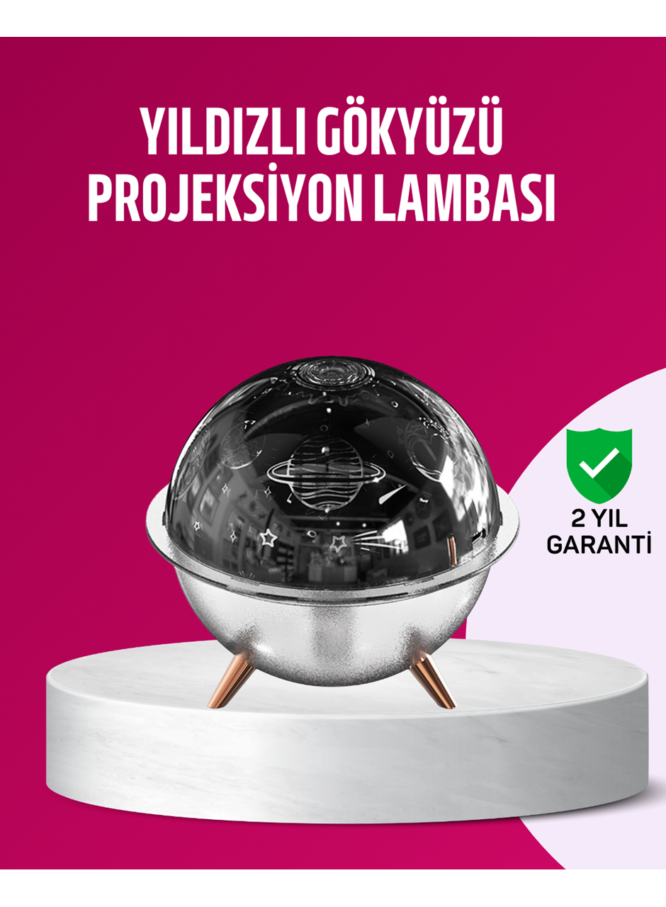 Uzay Temalı Projeksiyonlu Nemlendirici USB Güçlü Gece Lambası