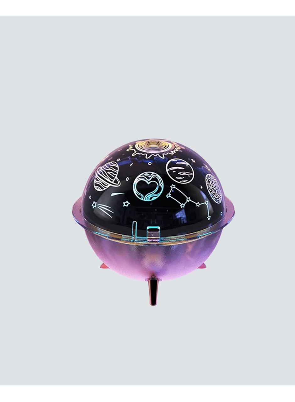 Uzay Temalı Projeksiyonlu Nemlendirici USB Güçlü Gece Lambası