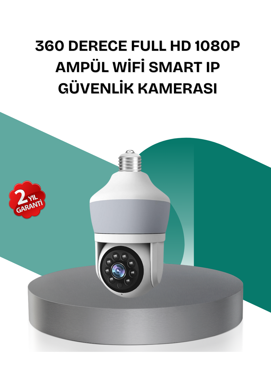 Kablosuz 360° Döner Başlıklı Full HD Güvenlik Kamerası