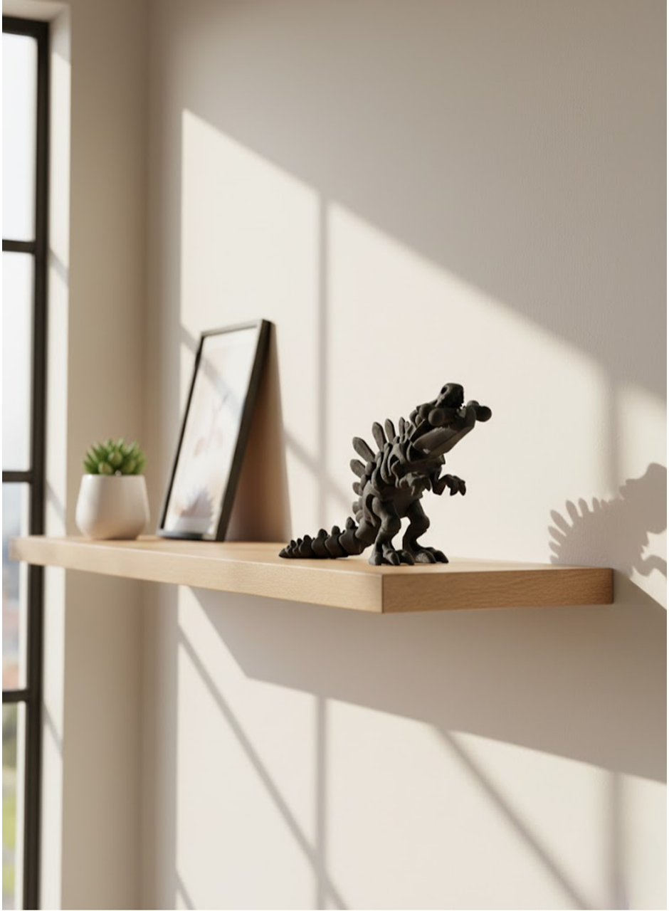 Hareketli Dinazor Figürü Dekoratif Oyuncak – Siyah Tasarım