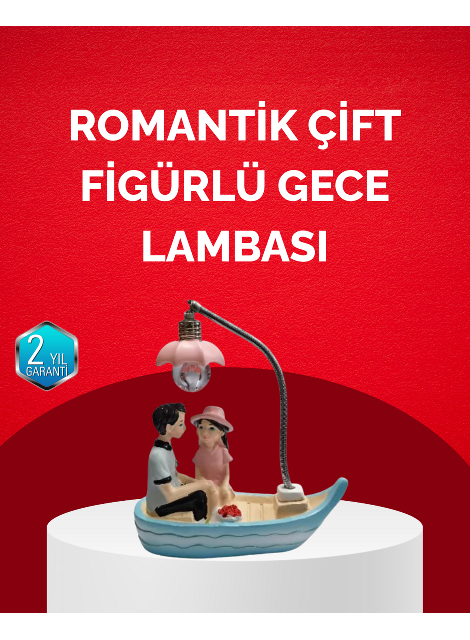 Sevgililer Günü İçin Romantik Çift Figürlü Dekoratif Gece Lambası
