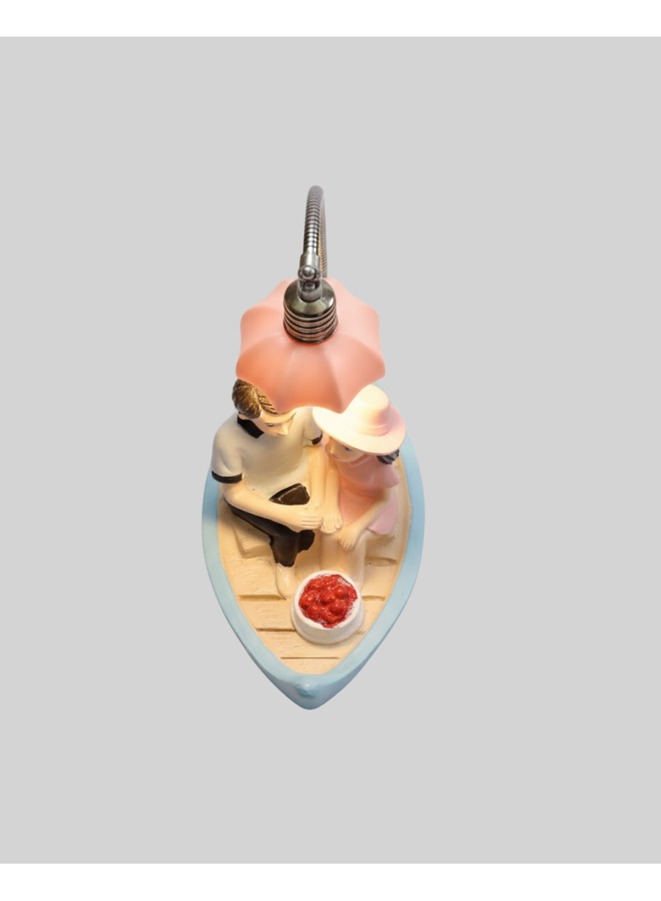 El Ele Tutuşan Çift Figürlü Dekoratif Gece Lambası Romantik Tasarım