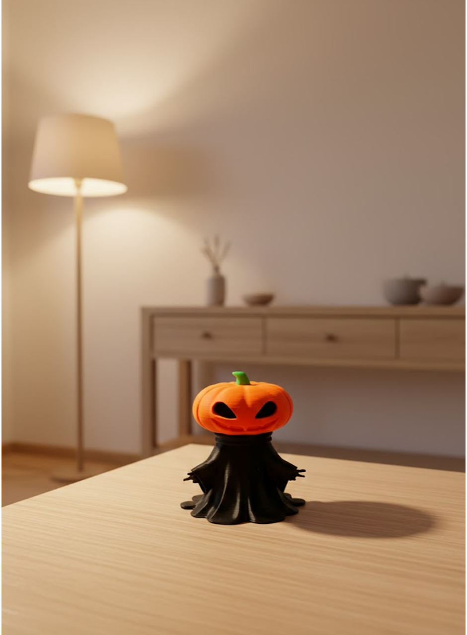 Balkabağı Figür 9cm Cadılar Bayramı Dekoratif Biblo