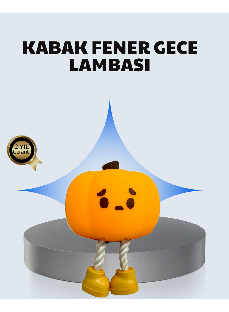 Pumpkin LED Gece Lambası Üç Kademeli Işık Ayarlı