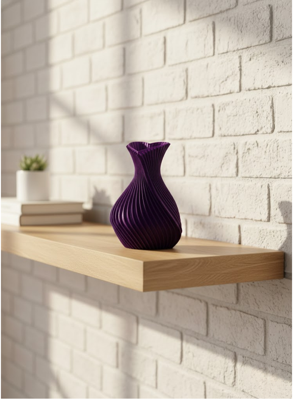 Kalpli Mor Mini Vazo 5 cm Dekoratif Masa Üstü Aksesuar