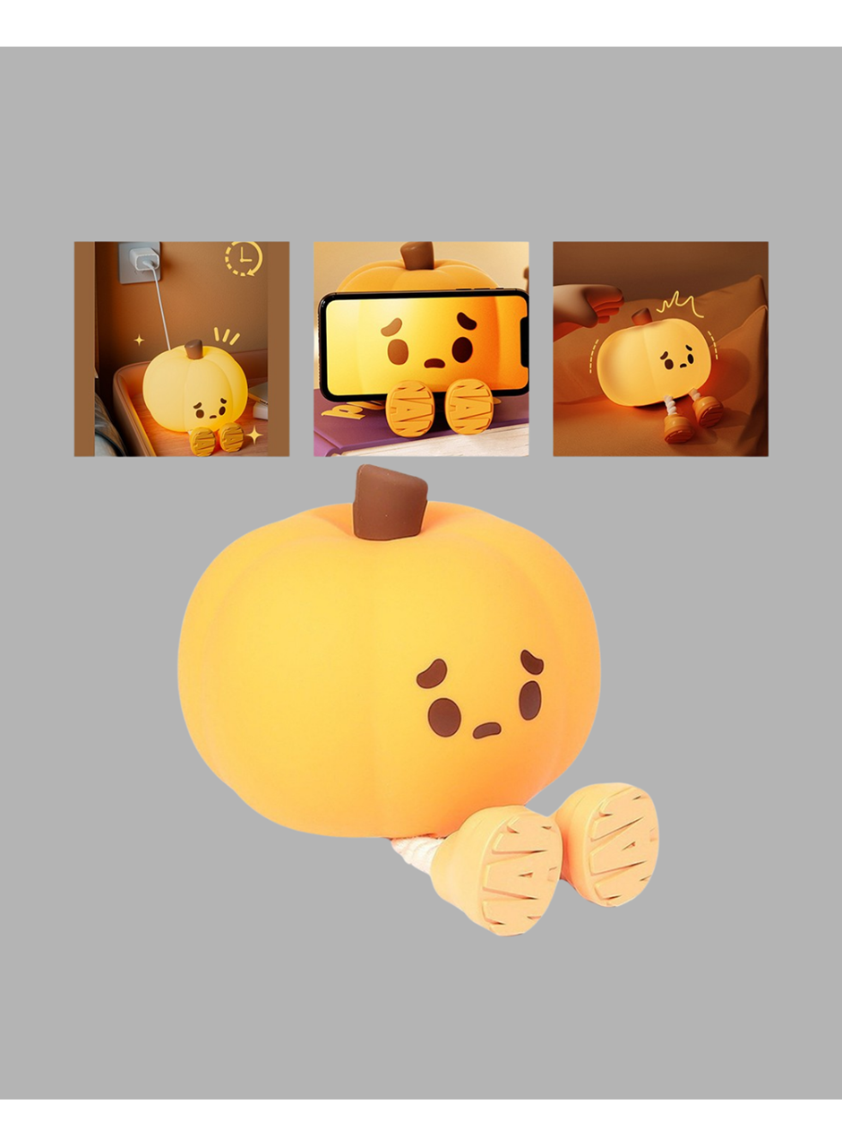 Silikon Pumpkin Night Light Telefon Tutuculu LED Lamba