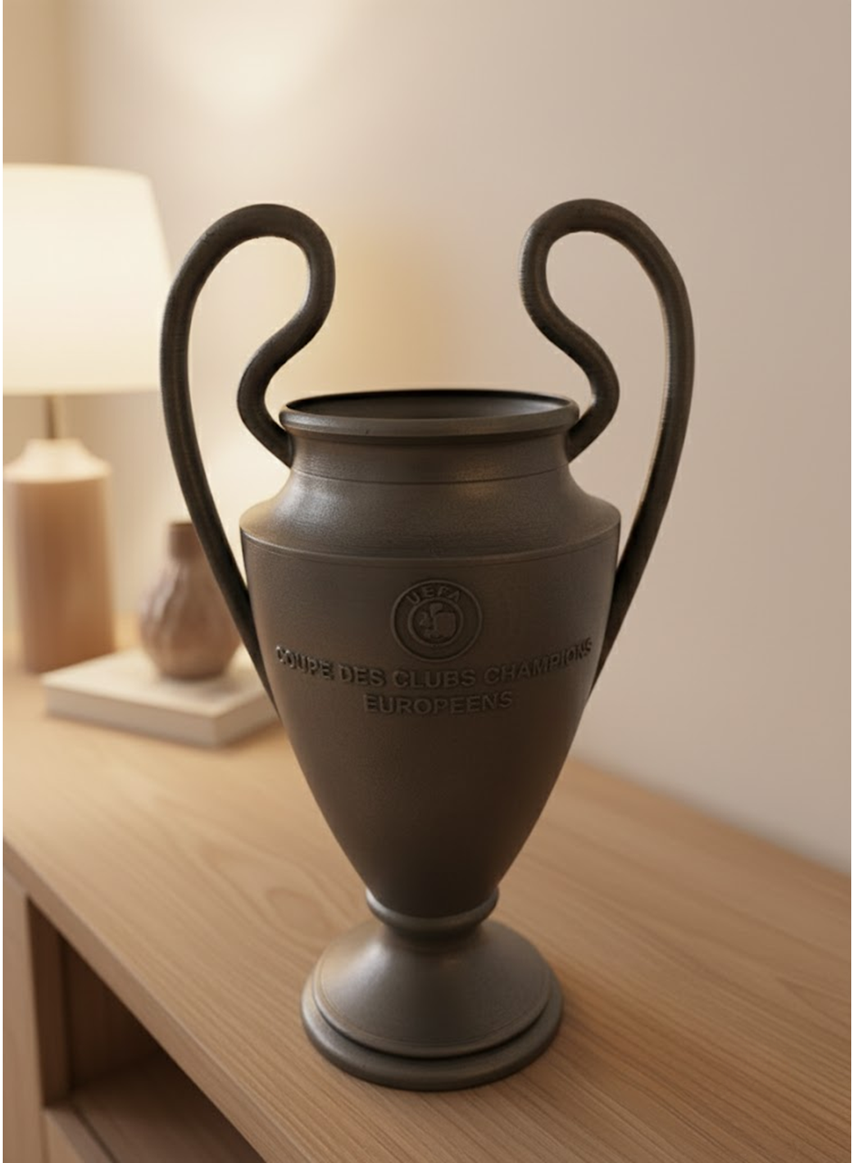 Füme Kupa 25cm UEFA Model Dekoratif Ödül Biblosu