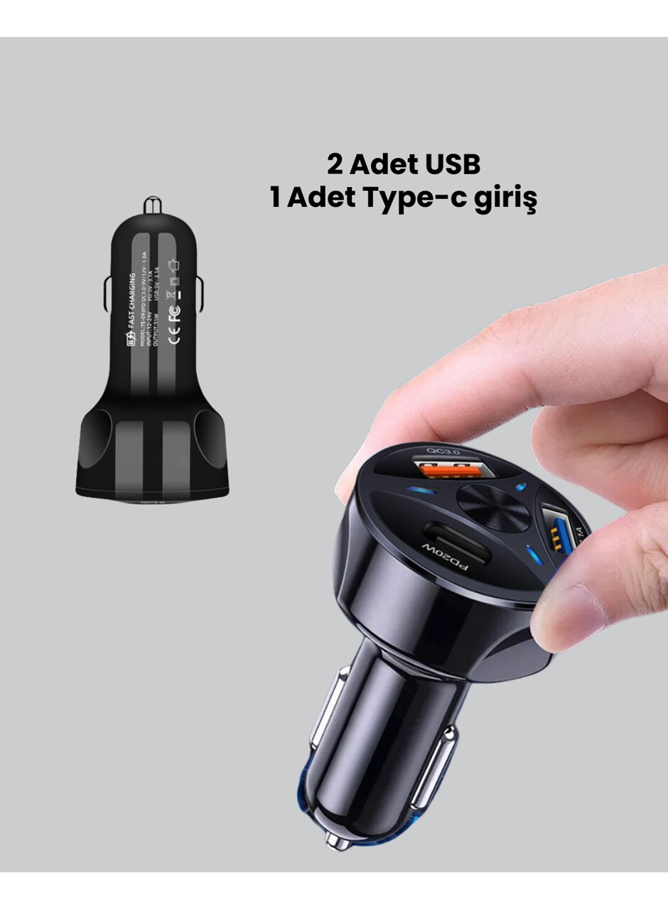 55W PD ve Quick Charge 3.0 Destekli Polygold Araç Şarj Adaptörü