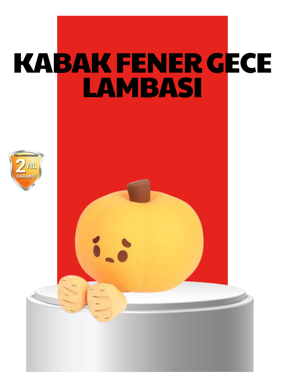 Pumpkin LED Night Light Dokunmatik Şarjlı Silikon Gece Lambası