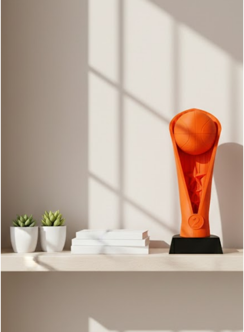 23cm Turuncu Basketbol Kupa Biblo Modern Ödül Dekor Ürünü