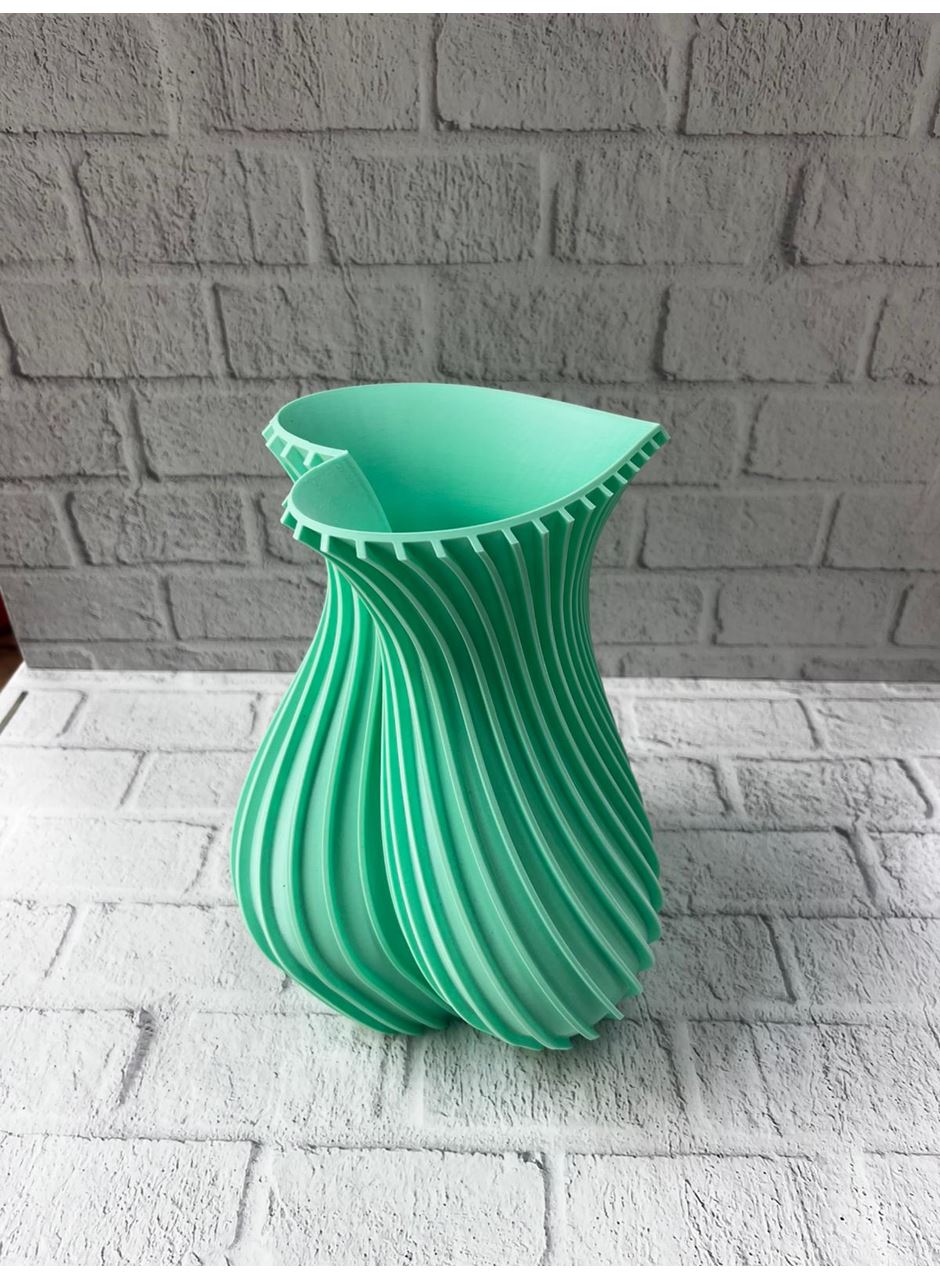 Kalpli Turkuaz Dekoratif Vazo 24 cm Modern Şık Tasarım