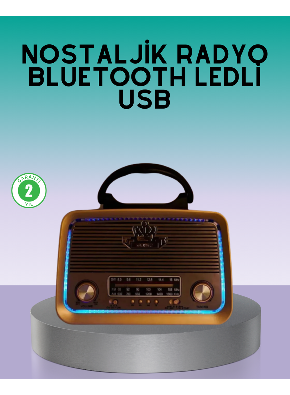 Bluetooth Özellikli Nostalji Radyo 3 Bant FM AM SW
