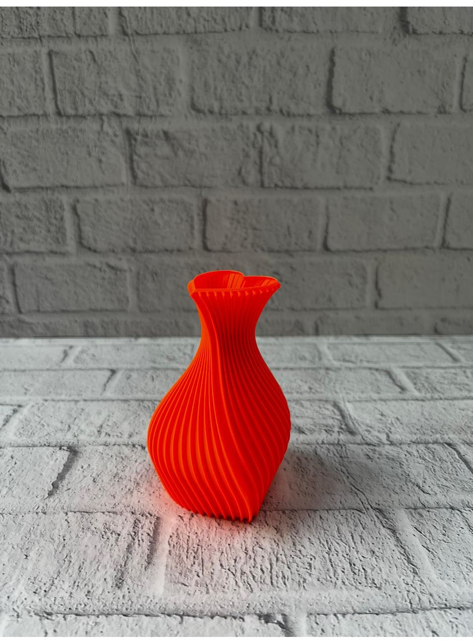 11 cm Turuncu Kalp Formlu Mini Vazo Estetik Dekoratif Obje