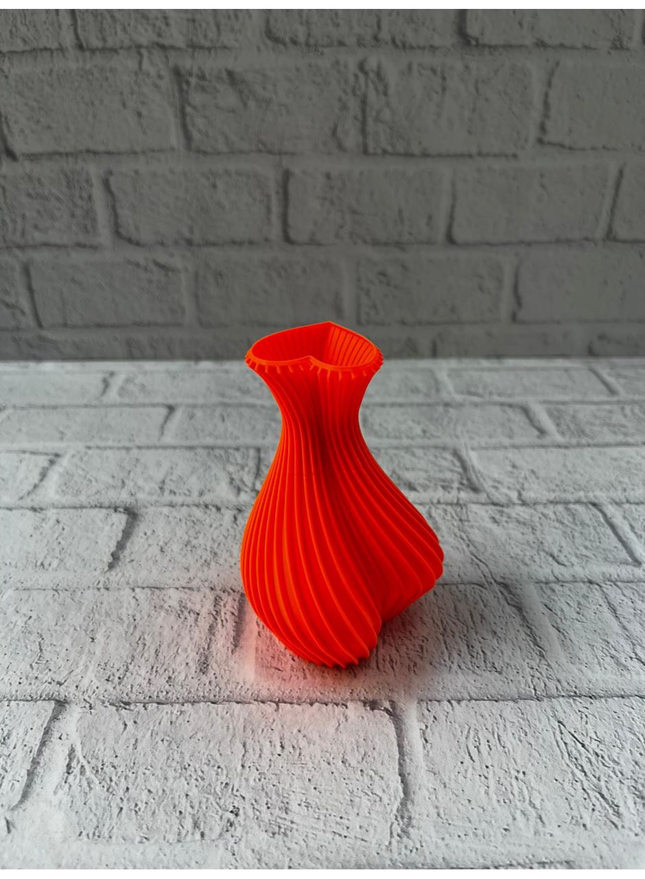 11 cm Turuncu Kalp Formlu Mini Vazo Estetik Dekoratif Obje