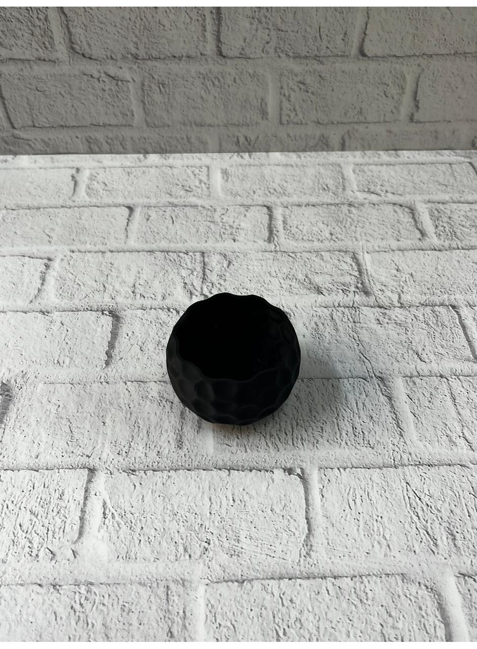 5 cm Küçük Siyah Saksı Minimal Tasarım Sukulent ve Kaktüs Saksısı