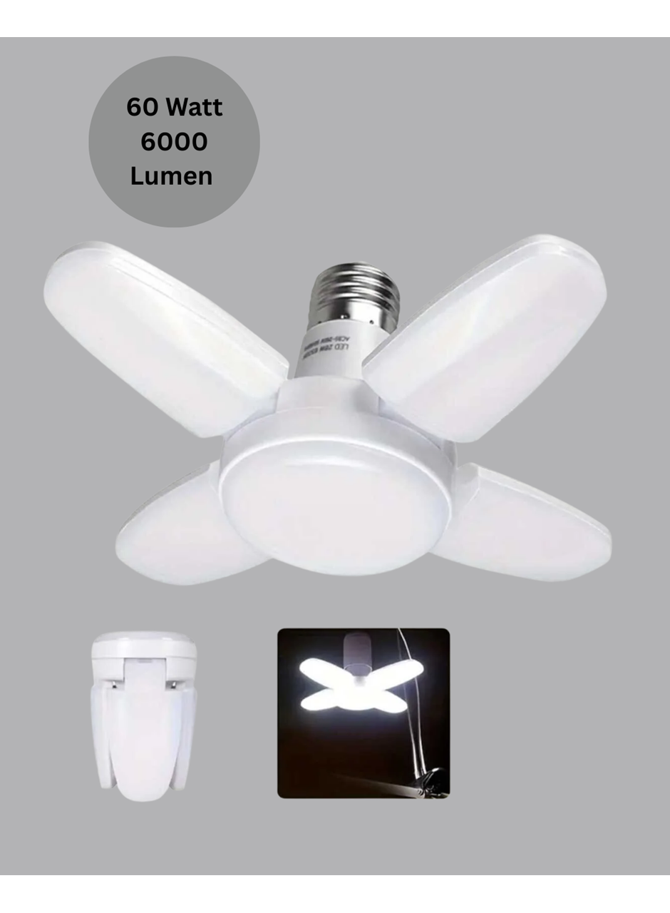 Enerji Tasarruflu LED Ampül 60 Watt 4 Kollu Beyaz Işık