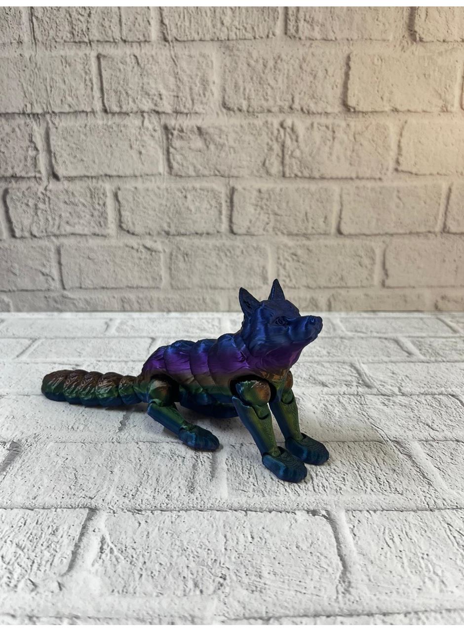 Rainbow hareketli kurt masa dekoru esnek eklem yapılı