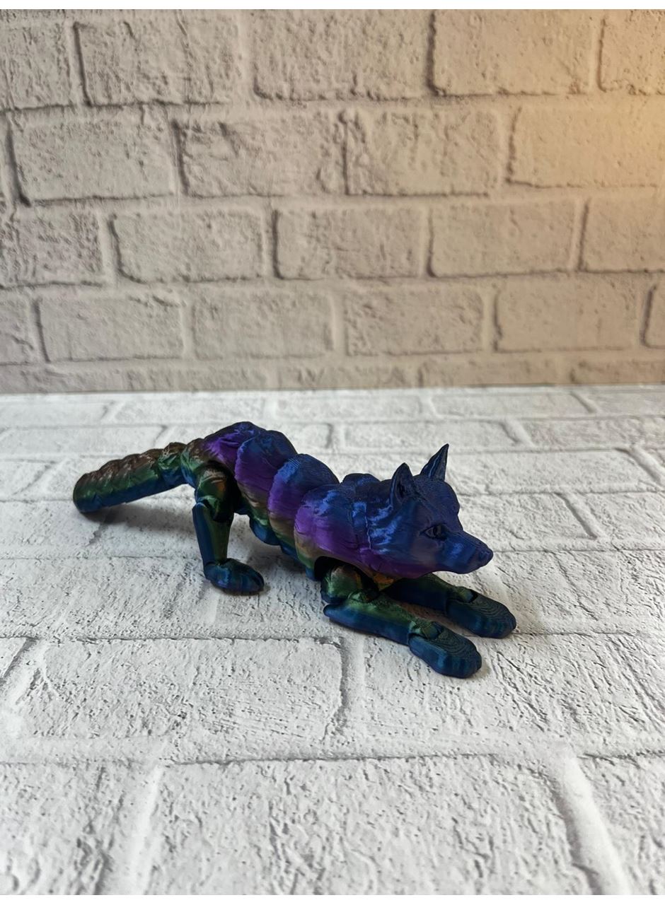 Rainbow hareketli kurt masa dekoru esnek eklem yapılı