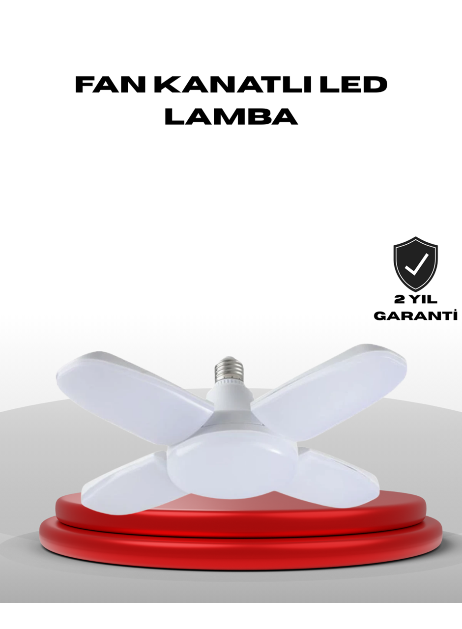 4 Kollu Katlanır Pervane LED Ampül 60 Watt Yüksek Aydınlatma ve Enerji Tasarrufu