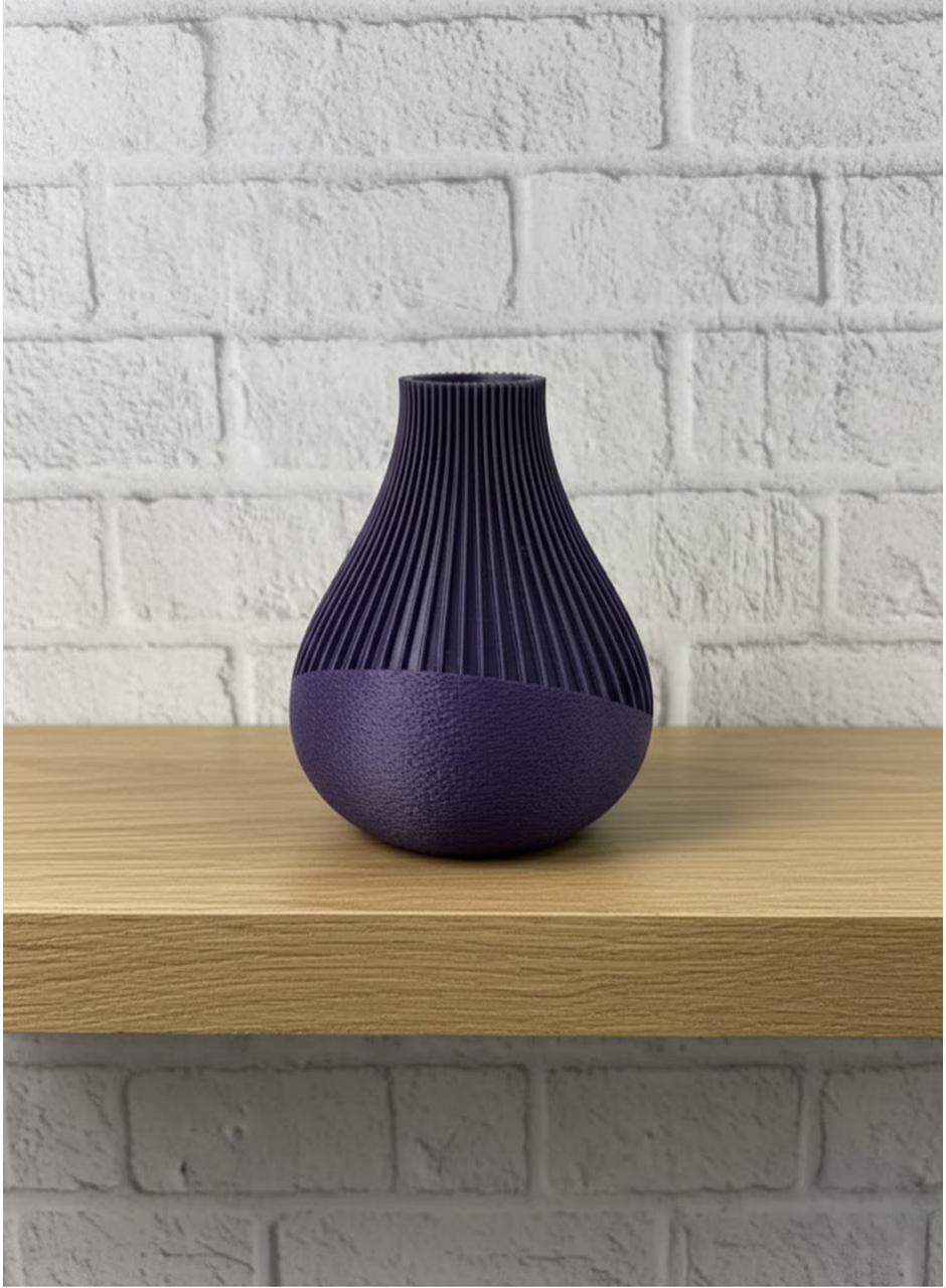 MOR VAZO ÇİZGİLİ