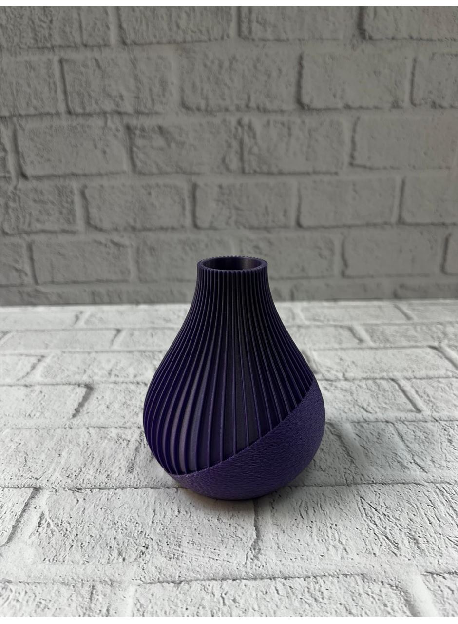 MOR VAZO ÇİZGİLİ