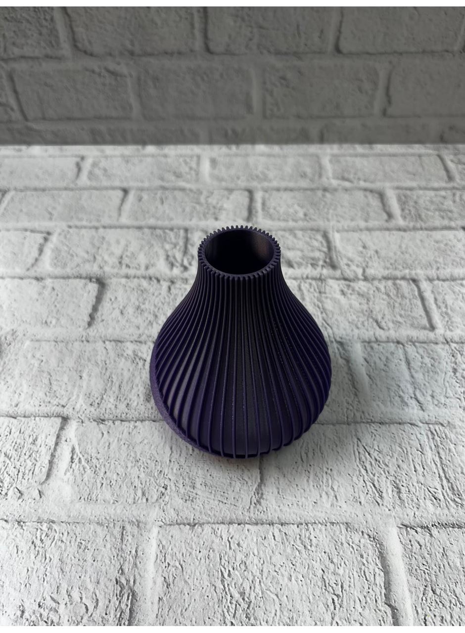 MOR VAZO ÇİZGİLİ