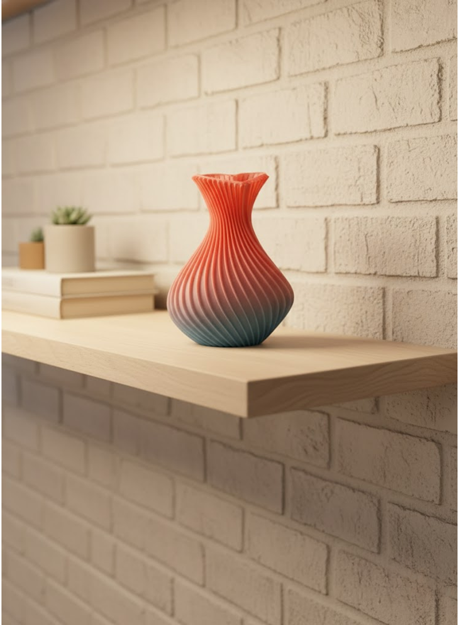 Romantik Kalp Figürlü Süslük Vazo Modern Tasarım 15 cm