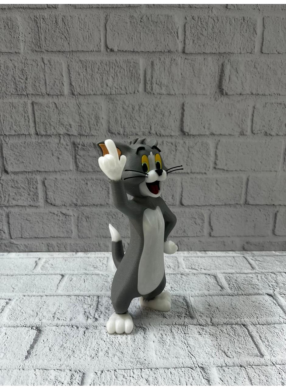 Tom Kedi Biblo 22 cm Hediyelik Dekoratif Ev Ofis Aksesuarı