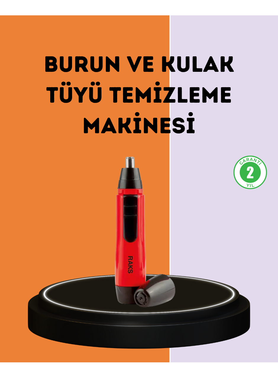 Kulak Burun Tüy Temizleme Makinesi Raks Leo Pilli Kuru Kullanım