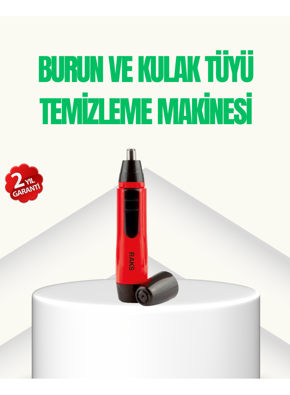 Kulak Burun Tüy Temizleme Makinası Pilli Kırmızı Ergonomik
