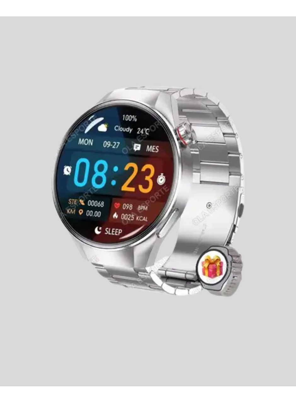 Akıllı Saat AMOLED Ekran Bluetooth Aramalı – Nabız, Uyku ve Spor Takipli