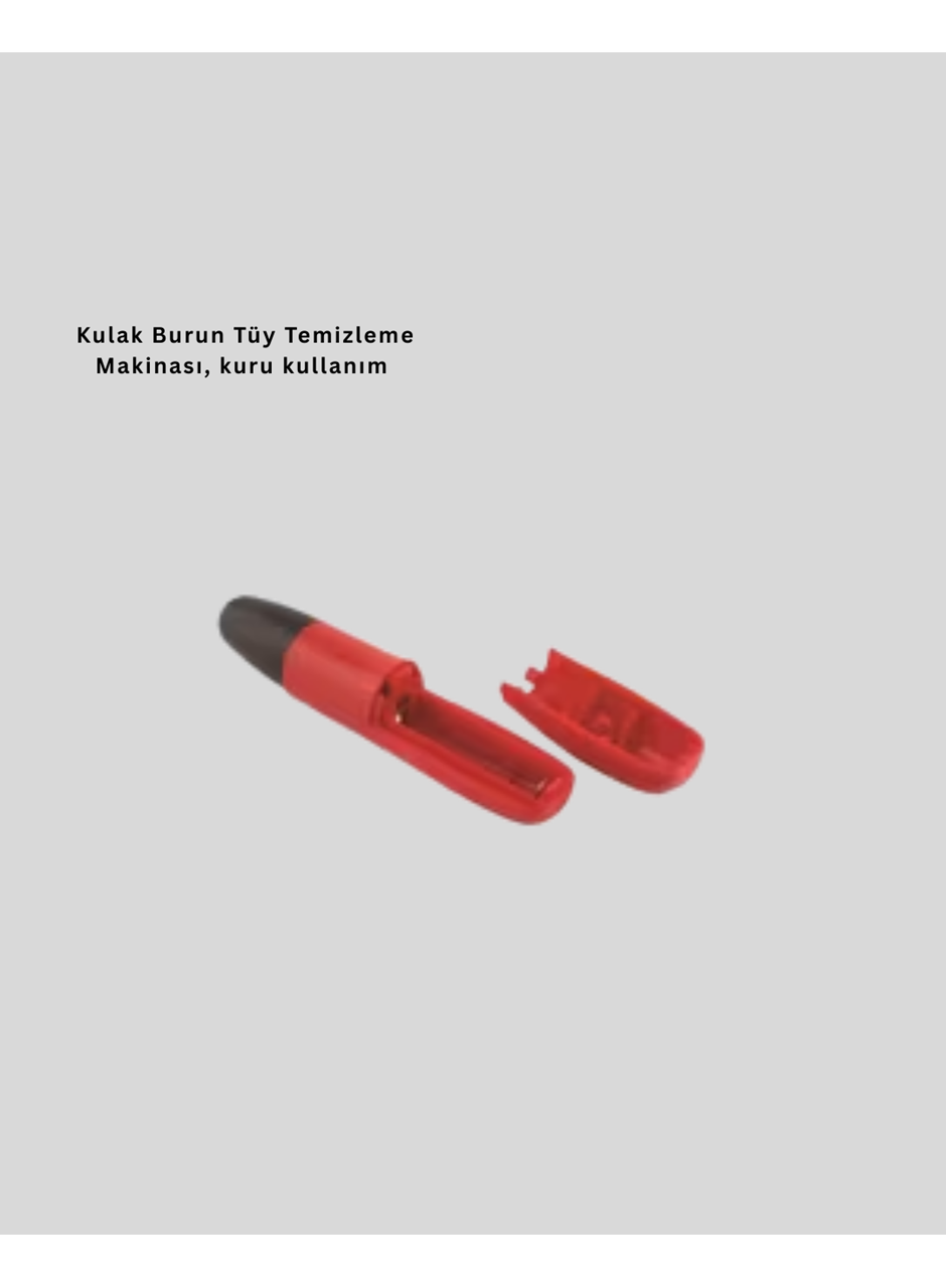 Kulak Burun Tüy Temizleme Makinası Pilli Kırmızı Ergonomik