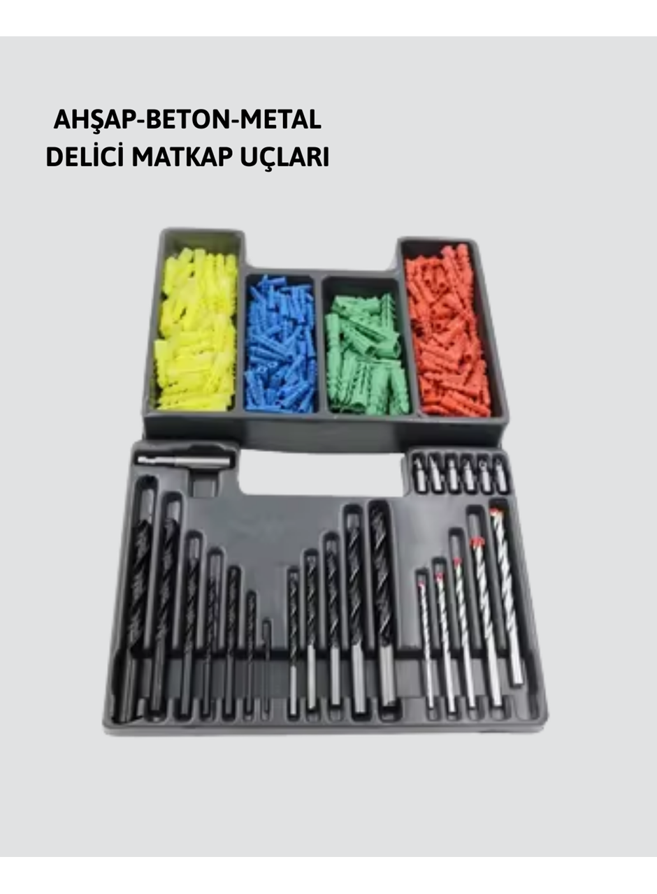 Ahşap Metal Beton Delme Uç Seti Organizerli Karbon Çelik Matkap Ucu