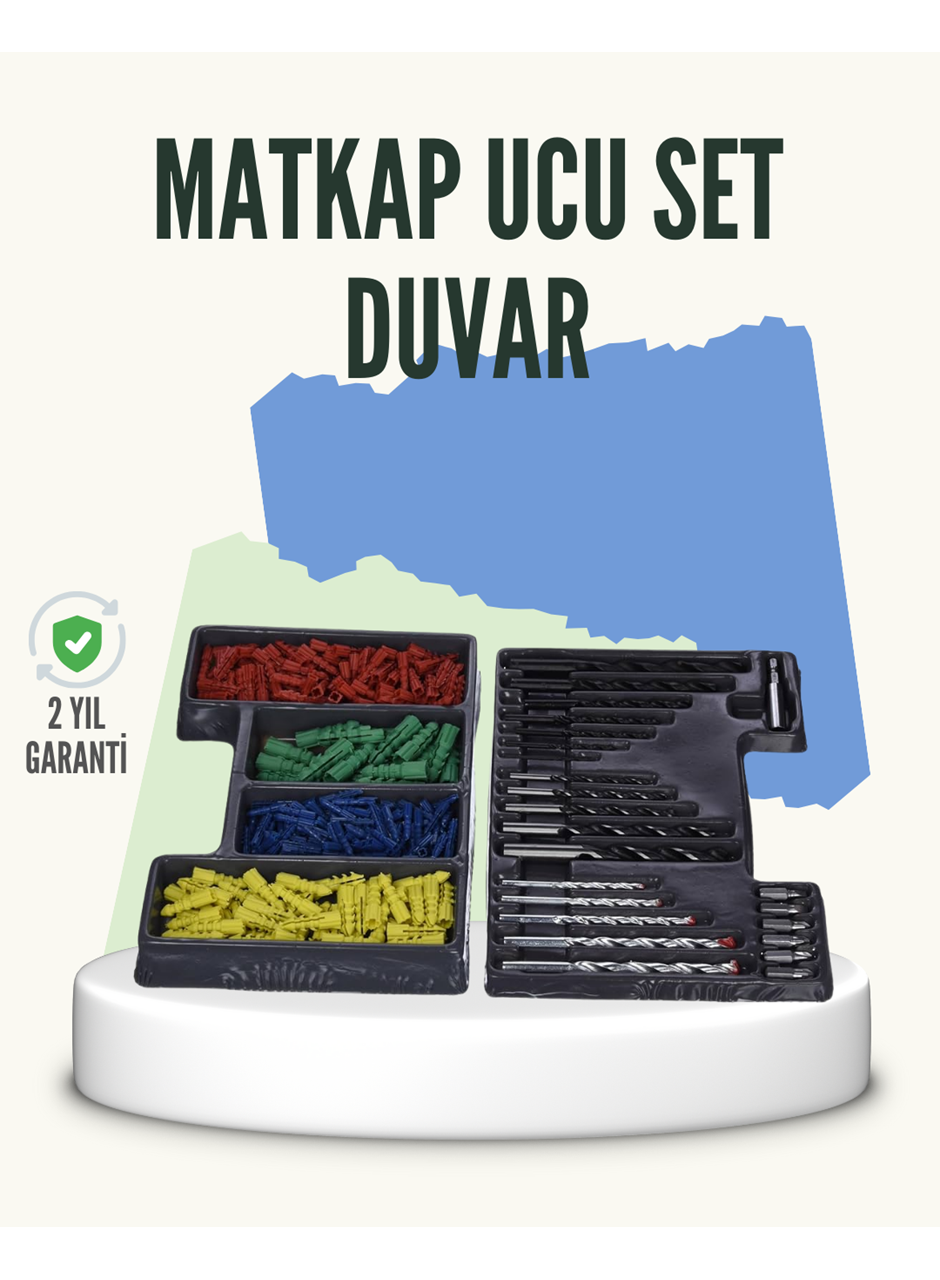 Matkap Ucu Seti 24 Parça Organizer Kutulu Ahşap Metal Beton Uyumlu