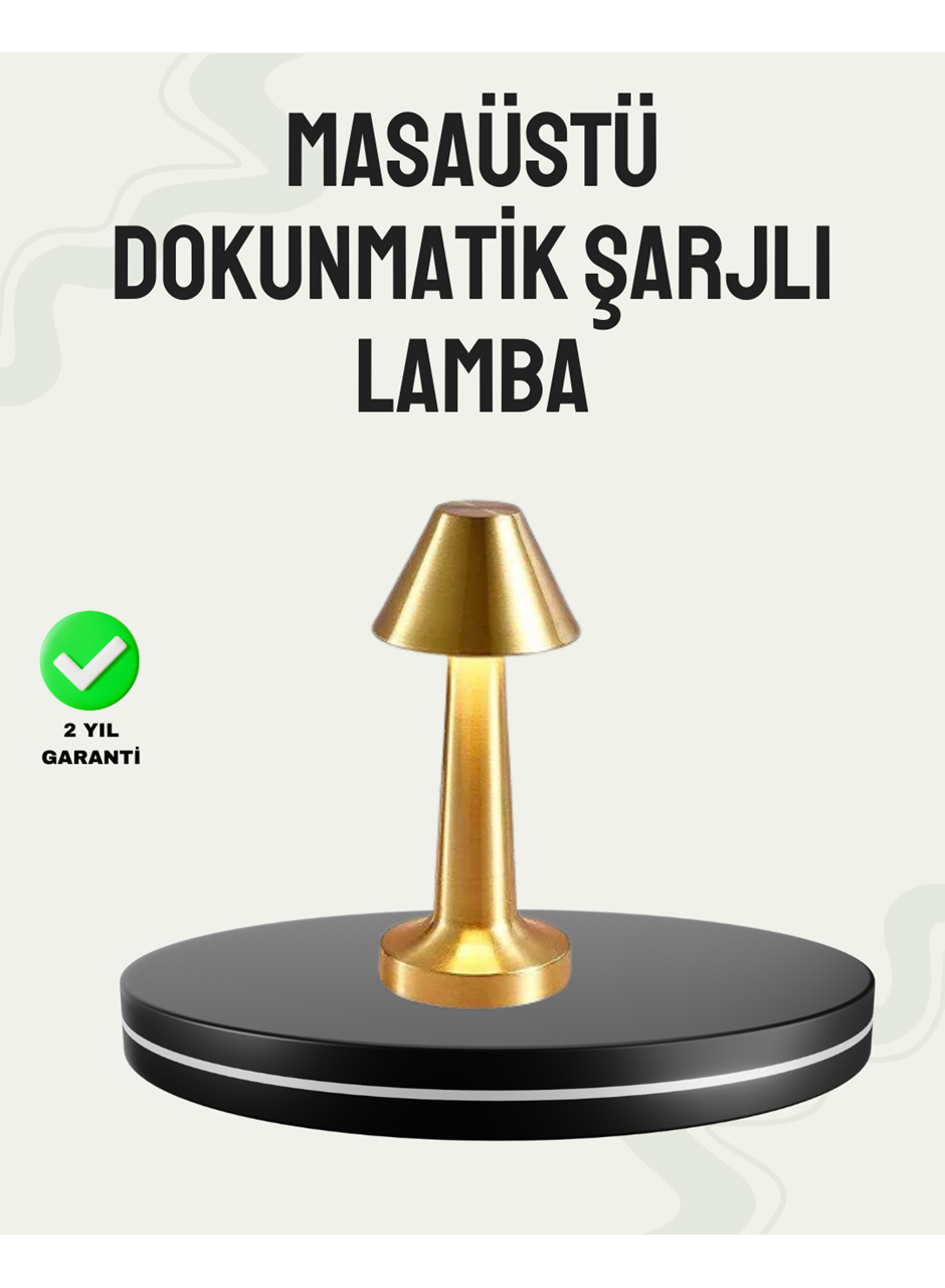 Kablosuz LED Masa Lambası 1800mAh 3 Renk Aydınlatma Dokunmatik