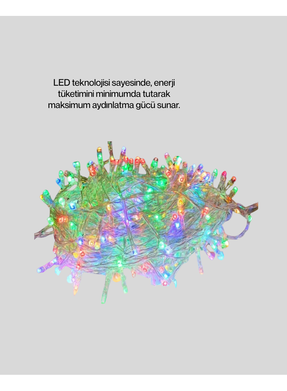 Dekoratif Peri Led 5 m 50 Ampullü Şeffaf Kablo Aydınlatma